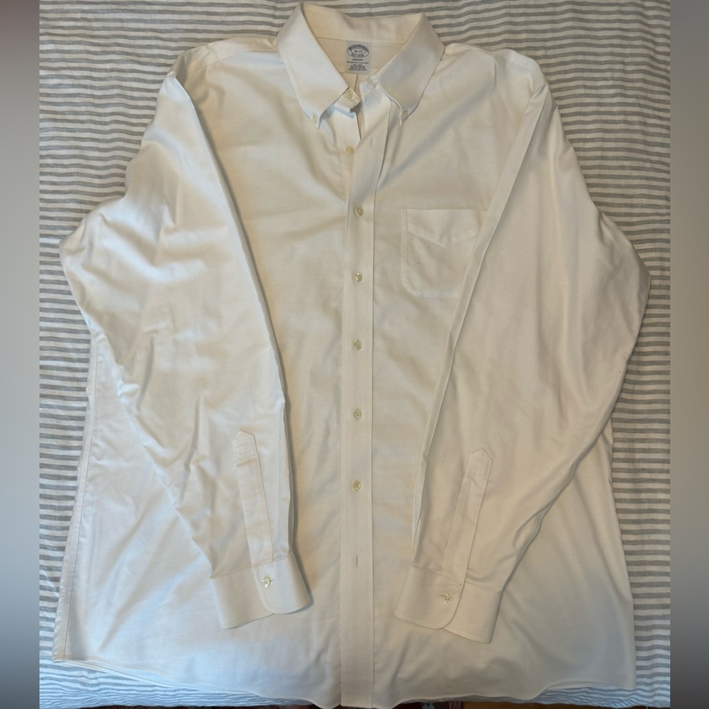Men’s Brooks Brothers Custom Dress Shirt Size 18-37 White